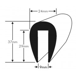 Dimensions liston bateau PVC 1/5 - 9mm