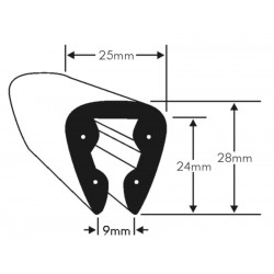 PVC 4/5 - Liston PVC souple U - 9mm