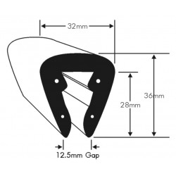 PVC 6 - Liston PVC U - 12.5 mm