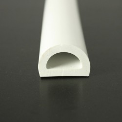 PVC 50 Liston PVC souple D blanc