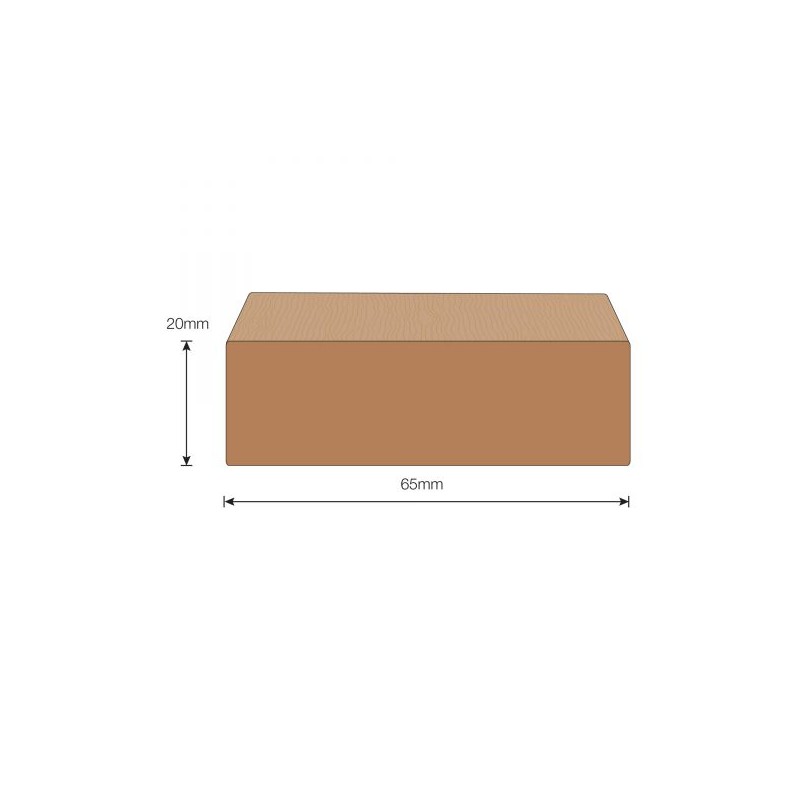 Profil rectangulaire Flexiteek 2G - 65 x 20mm