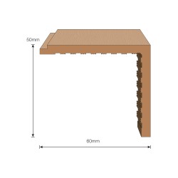 Profil angle 90° FLEXITEEK 2G 50 x 60mm