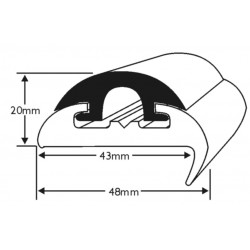 PVC 1418 - Insert souple pour liston PVC 1417