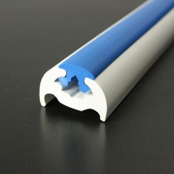 PVC 370 - Liston PVC Souple 36mm blanc bleu
