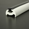 PVC 370 - Liston PVC Souple 36mm blanc noir