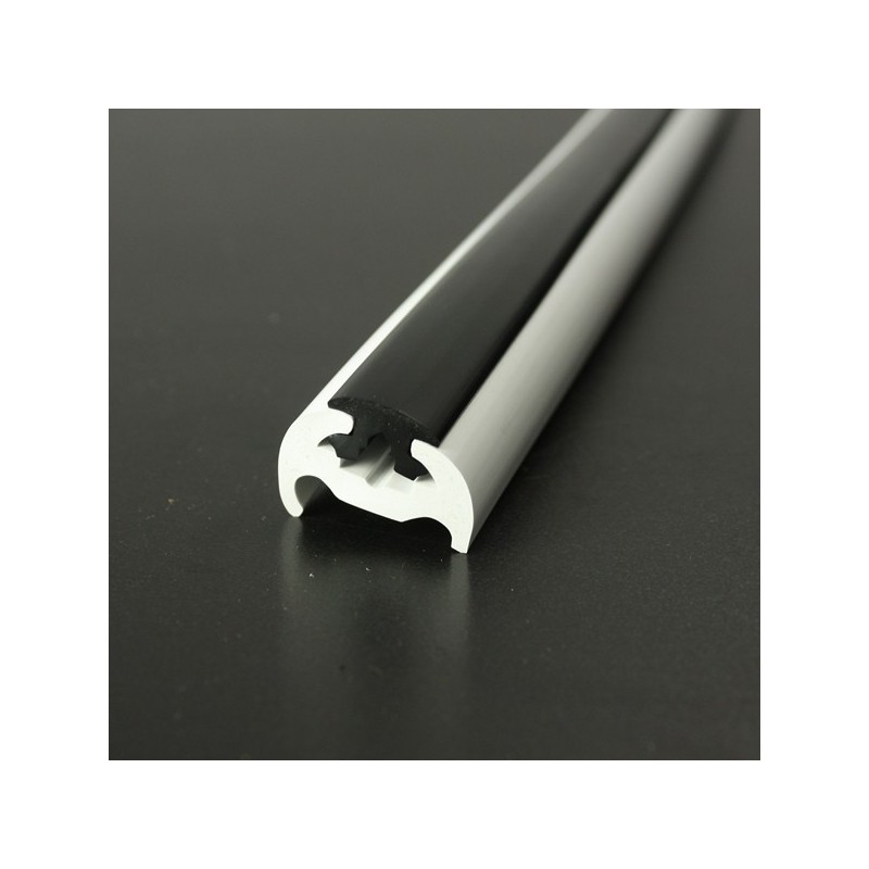 PVC 180 - Liston PVC Souple 27mm blanc noir