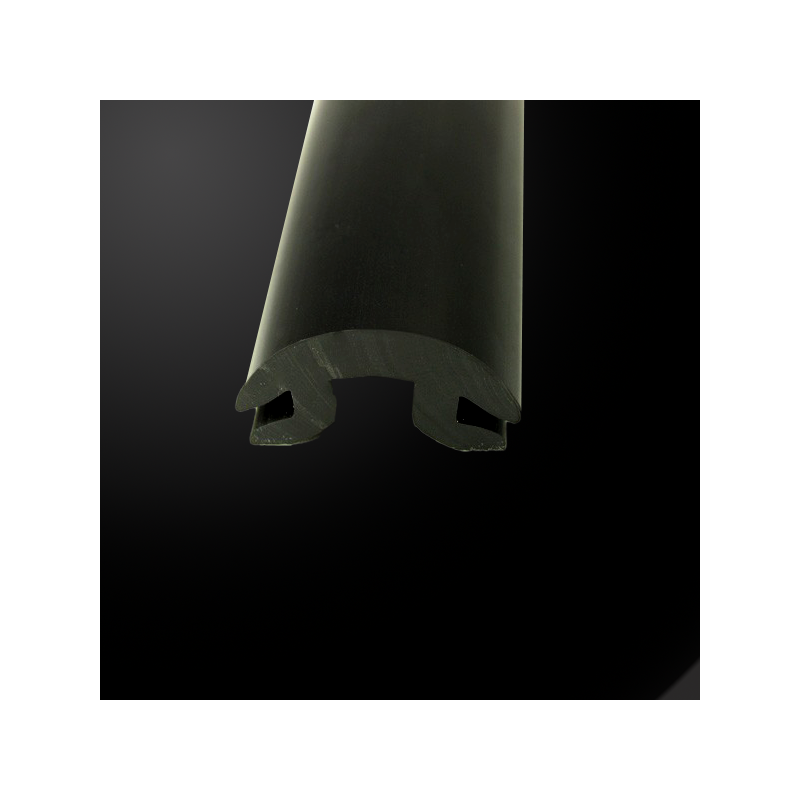 PVC 1614 noir - Insert souple pour liston PVC 1613