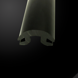 PVC 1614 noir - Insert souple pour liston PVC 1613